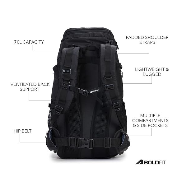 Boldfit Rucksack Bag Tourist Gear Travel Trekking