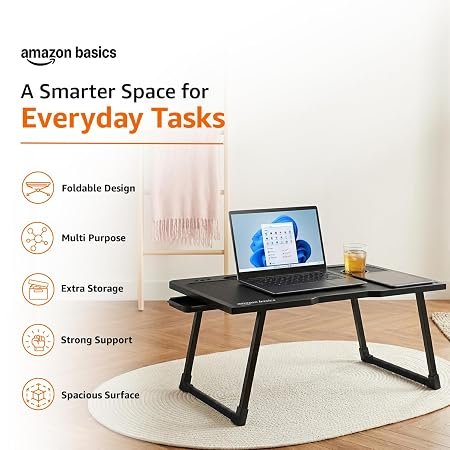Amazon Basics Engineered Wood Foldable Laptop Table