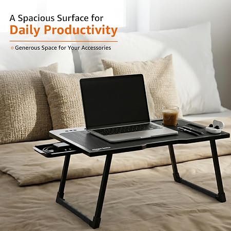 Amazon Basics Engineered Wood Foldable Laptop Table